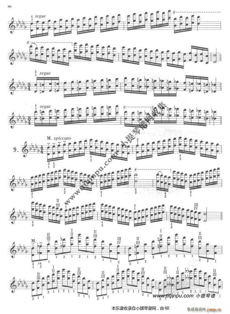 卡尔弗莱什 小提琴音阶体系 降D大调(小提琴谱)5