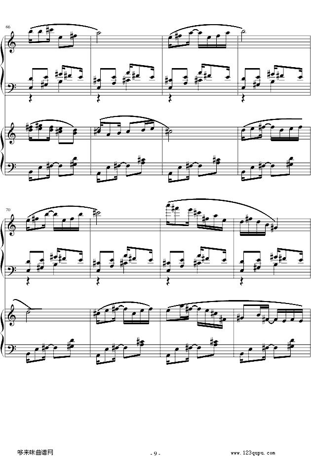 爵士双钢琴奏鸣曲第三乐章-米约(钢琴谱)9