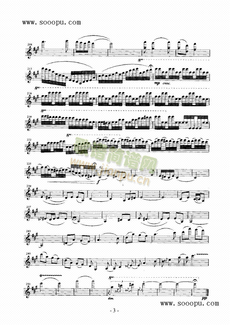 月夜歌—独奏弦乐类小提琴(其他乐谱)3
