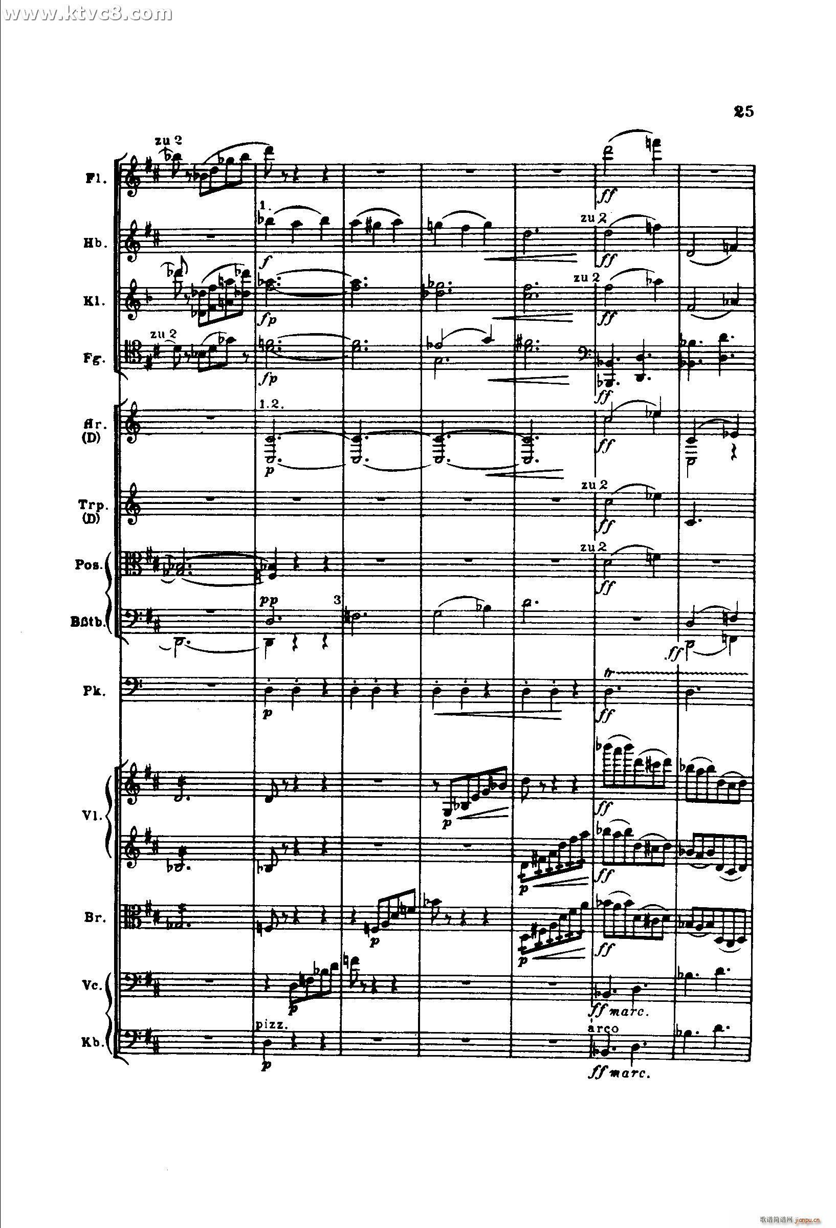 勃拉姆斯第二交响曲 第一乐章 不太快的快板(总谱)25