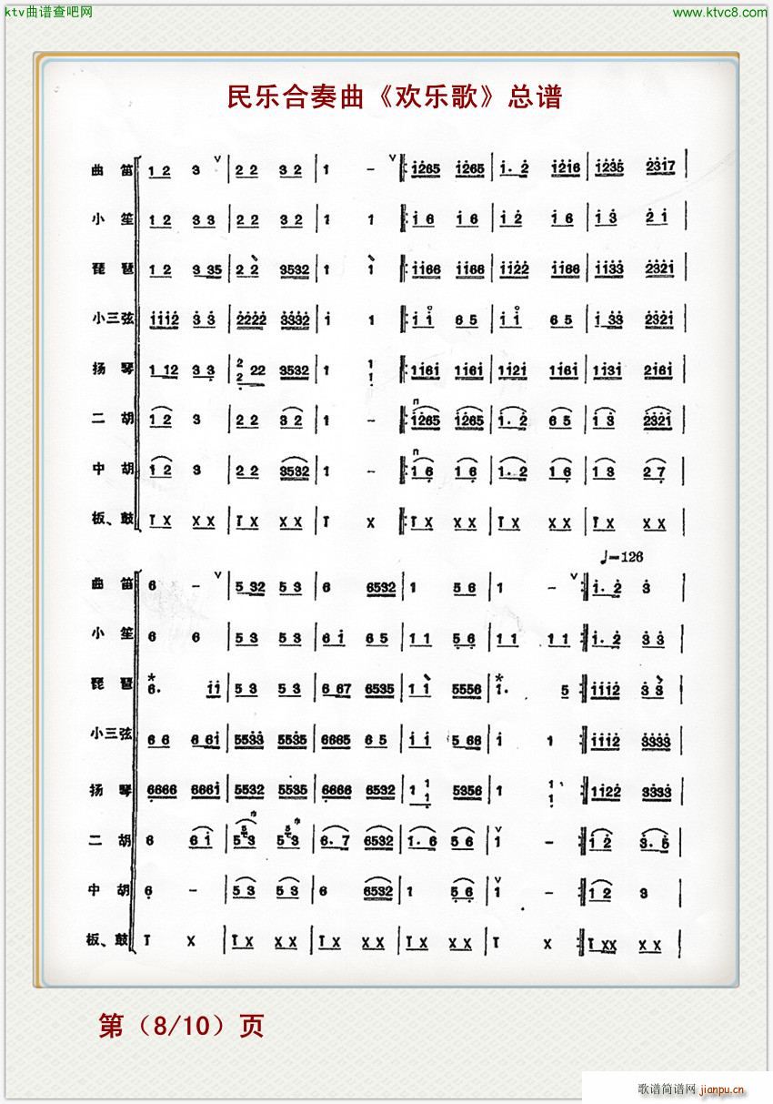 歡樂(lè)歌 民樂(lè)合奏(總譜)7