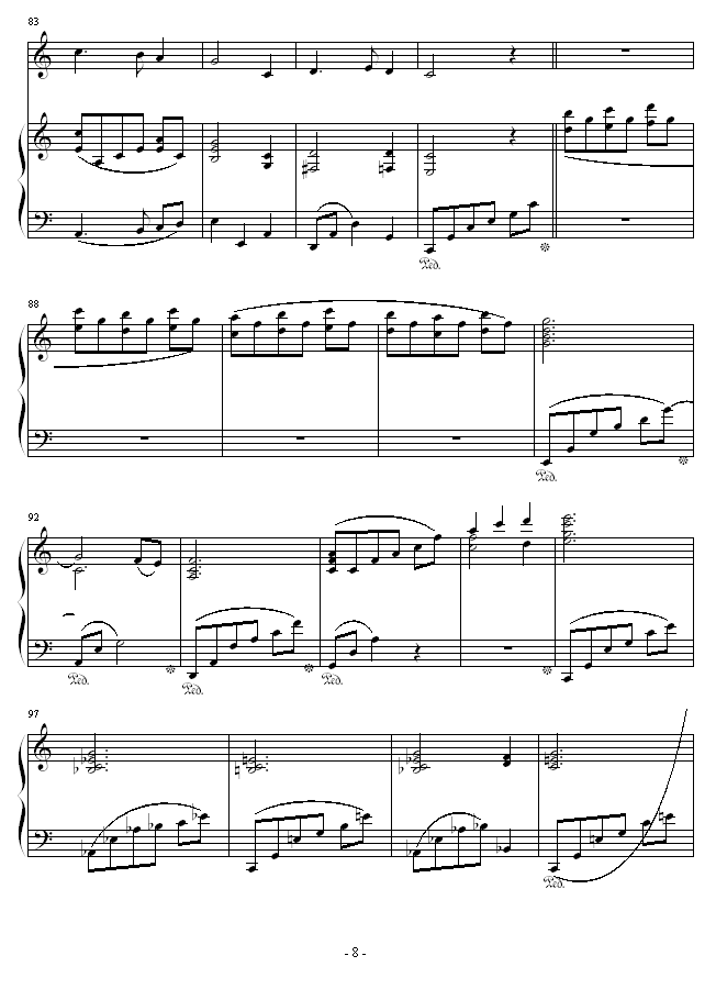 夜之歌(鋼琴譜)8