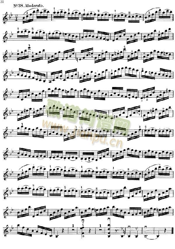 沃尔法特：练习曲60首(小提琴谱)8