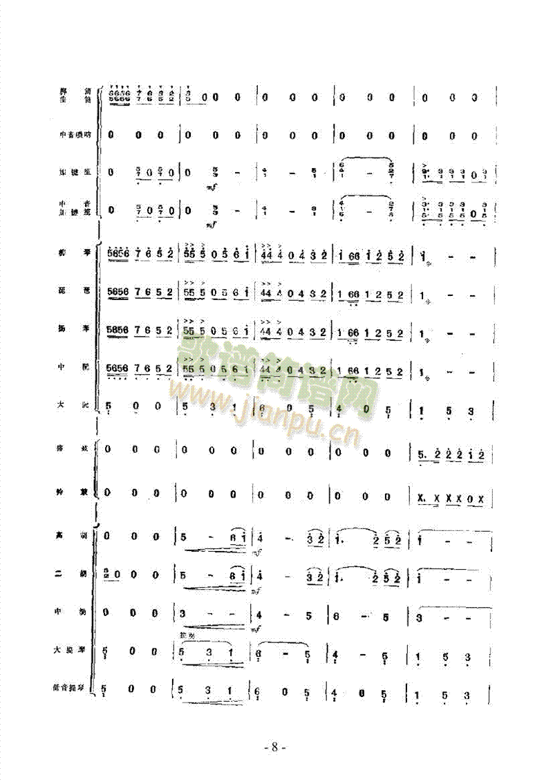 三十里鋪樂隊(duì)類民樂合奏(其他樂譜)8