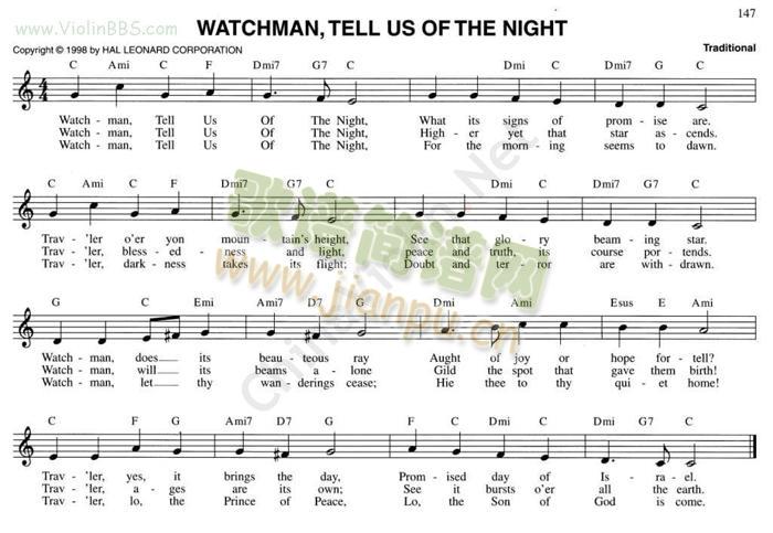 WATCHMAN,(小提琴谱)1
