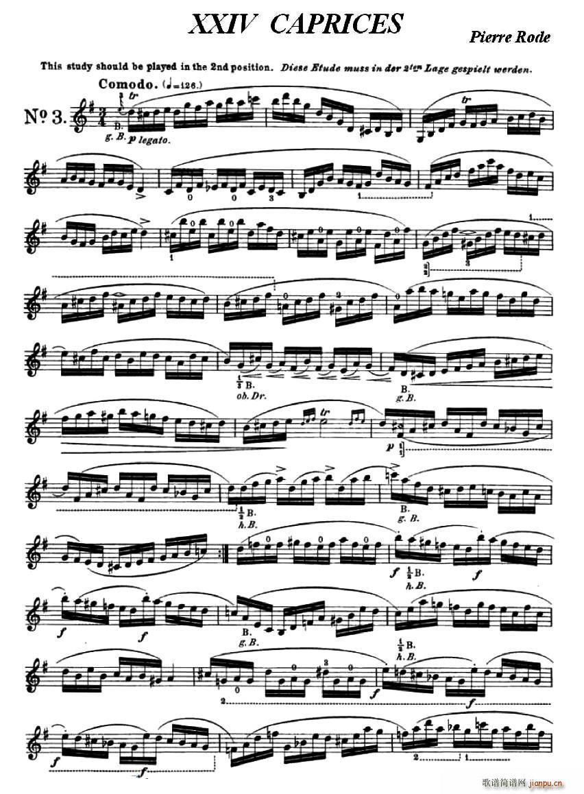 24首小提琴练习曲之3(小提琴谱)1