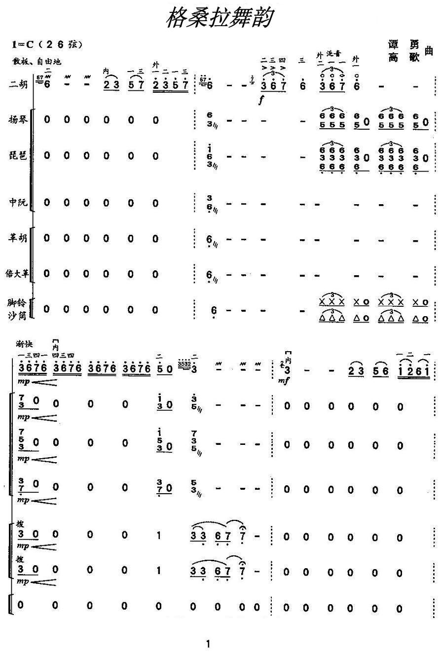 格桑拉舞韻1(總譜)1