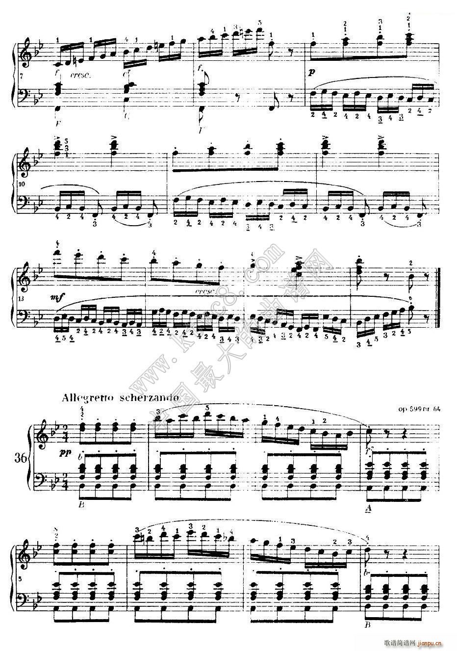 车尔尼手风琴练习曲集 第Ⅰ册 22 36(手风琴谱)11