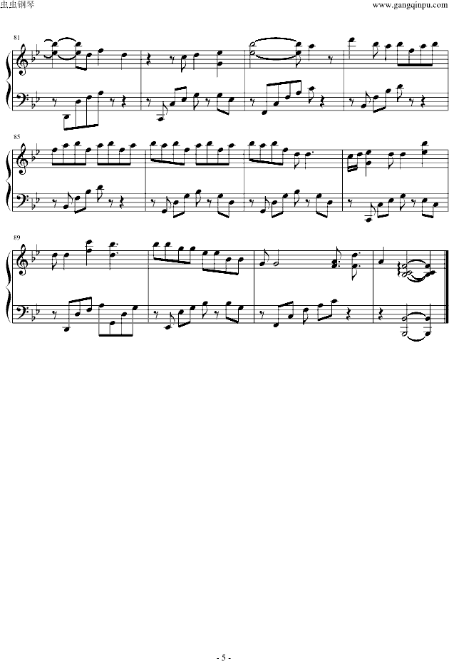 九月摩天轮(钢琴谱)5