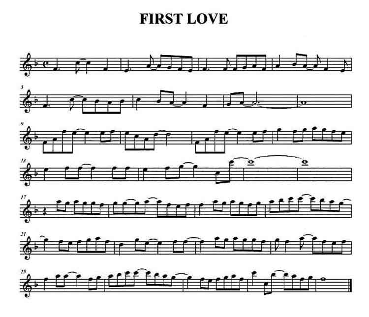 中国乐谱网——【萨克斯谱】FIRST LOVE