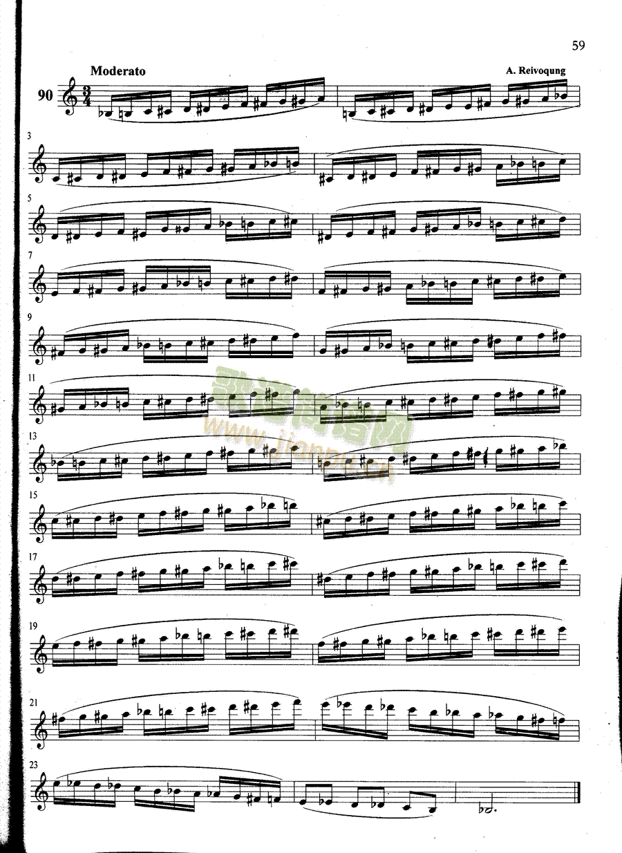 萨克斯管练习曲第100—059页(萨克斯谱)1