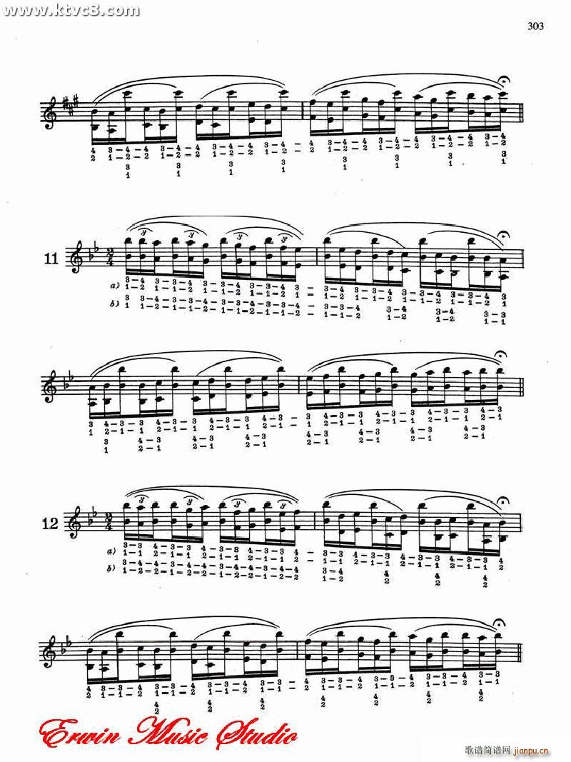 德米特里 康斯坦丁 多尼斯 24条小提琴三度和八度指法高级演练(小提琴谱)14