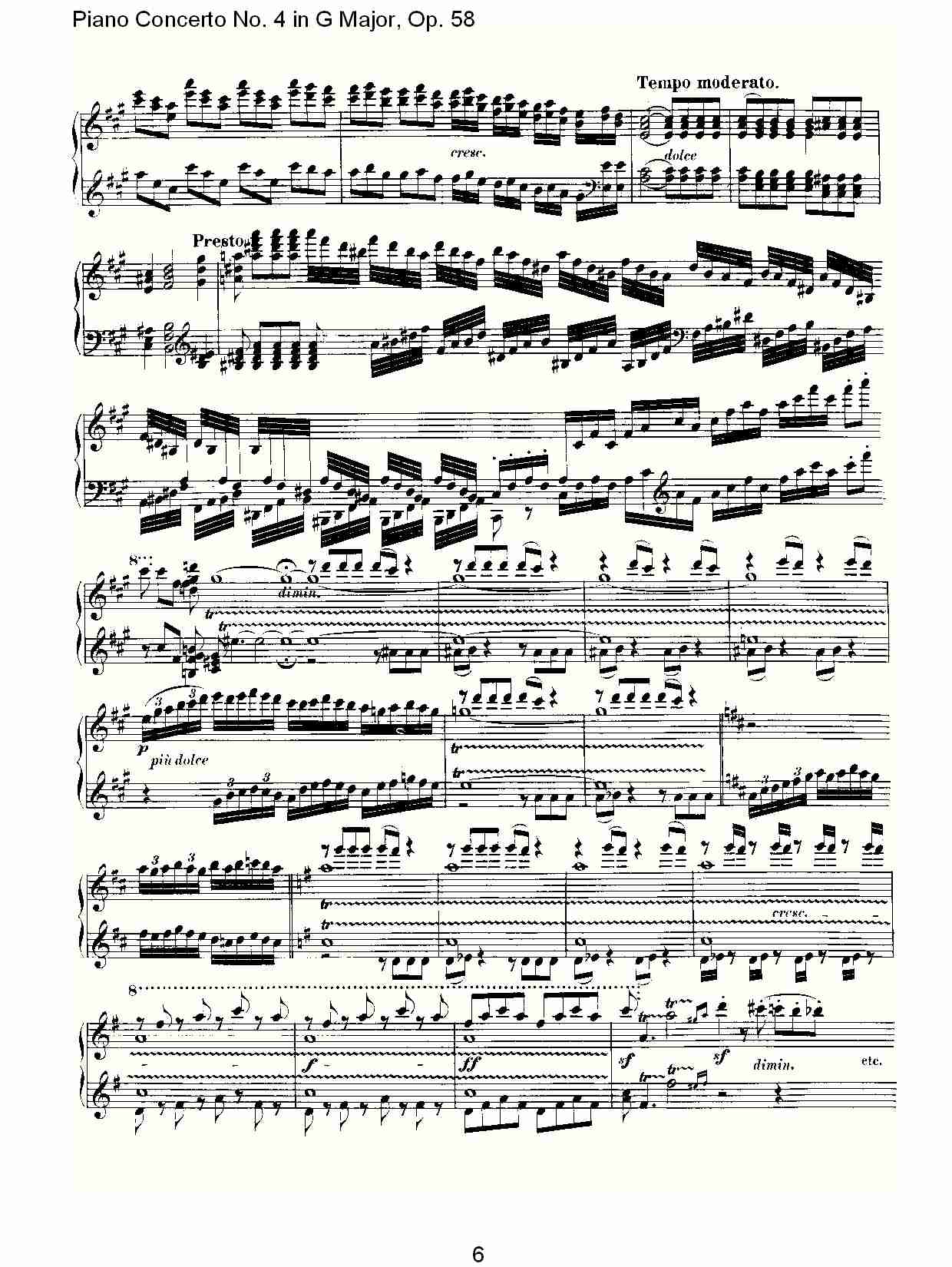 G大调钢琴第四协奏曲(总谱)6