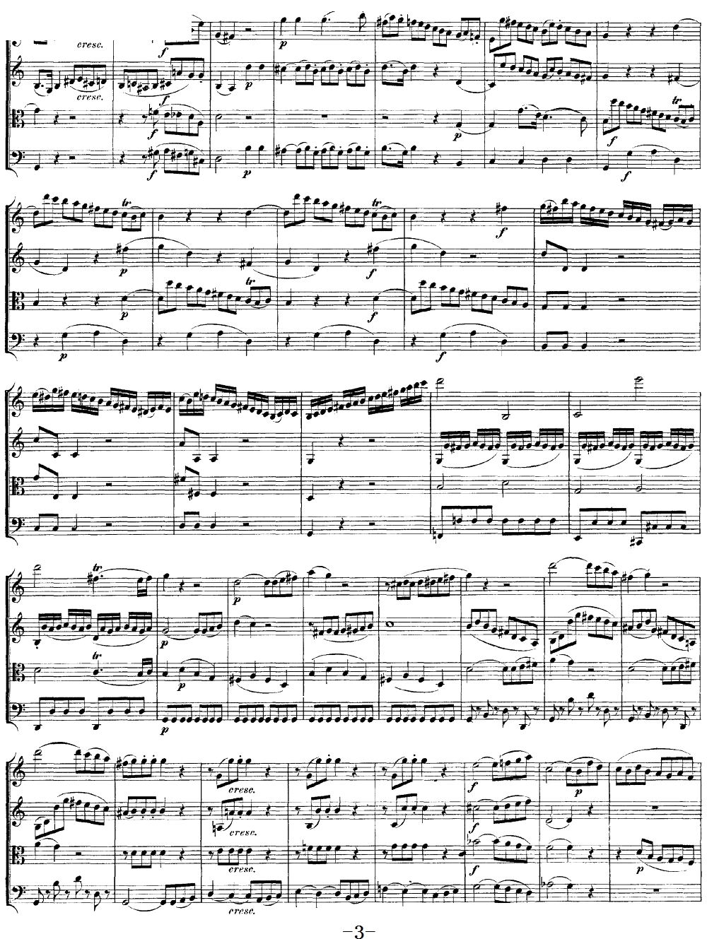 Mozart Quartet No 19 in C Major K 465(总谱)3