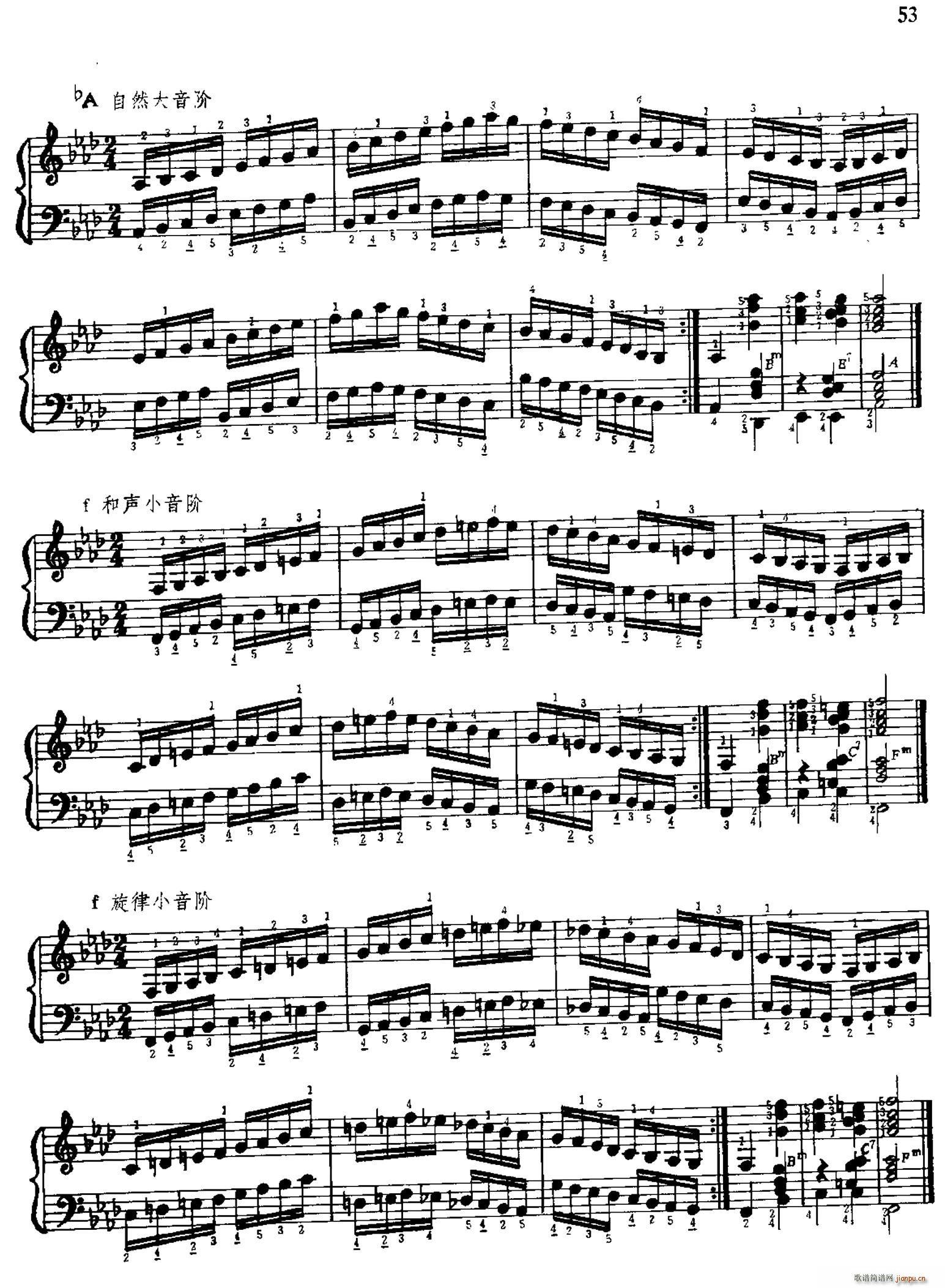 手风琴手指练习 第二部分 十二个大 小音阶的练习(手风琴谱)5
