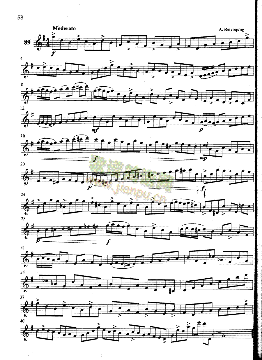 萨克斯管练习曲第100—058页(萨克斯谱)1