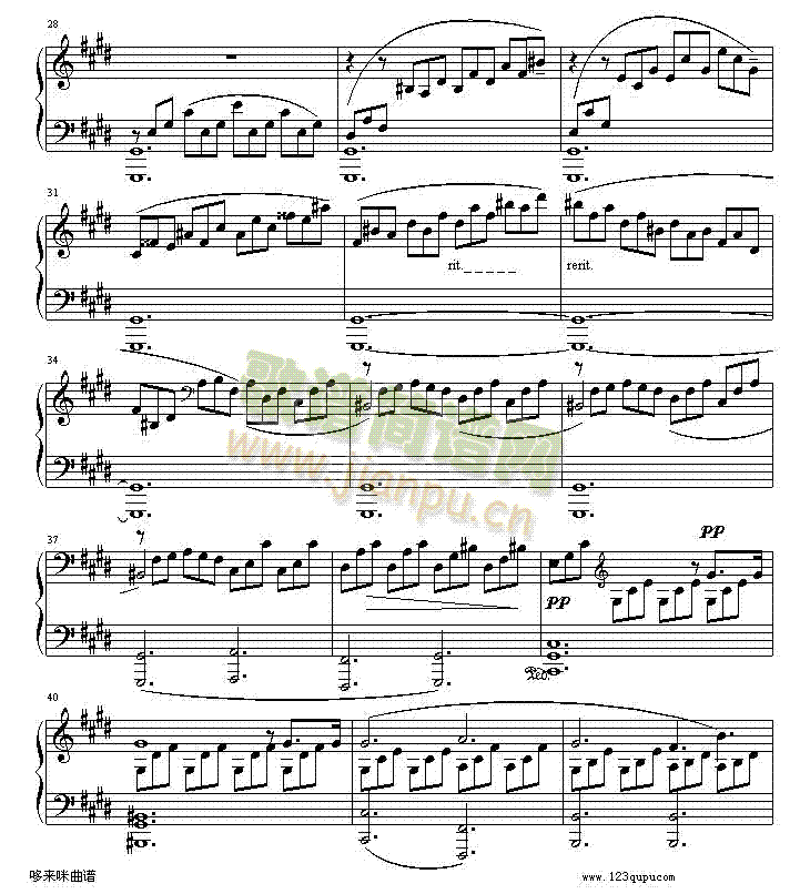 贝多芬第一乐章-贝多芬(钢琴谱)3