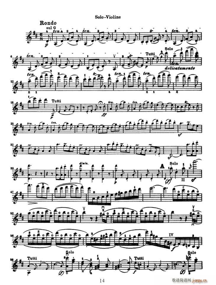 Konzert fur Violine(小提琴谱)14