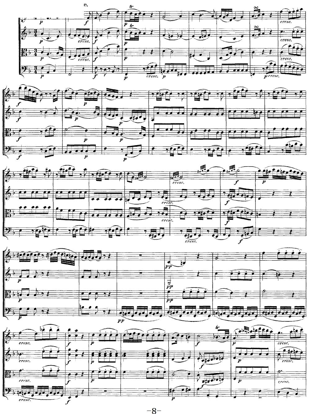 Mozart Quartet No 19 in C Major K 465(总谱)8