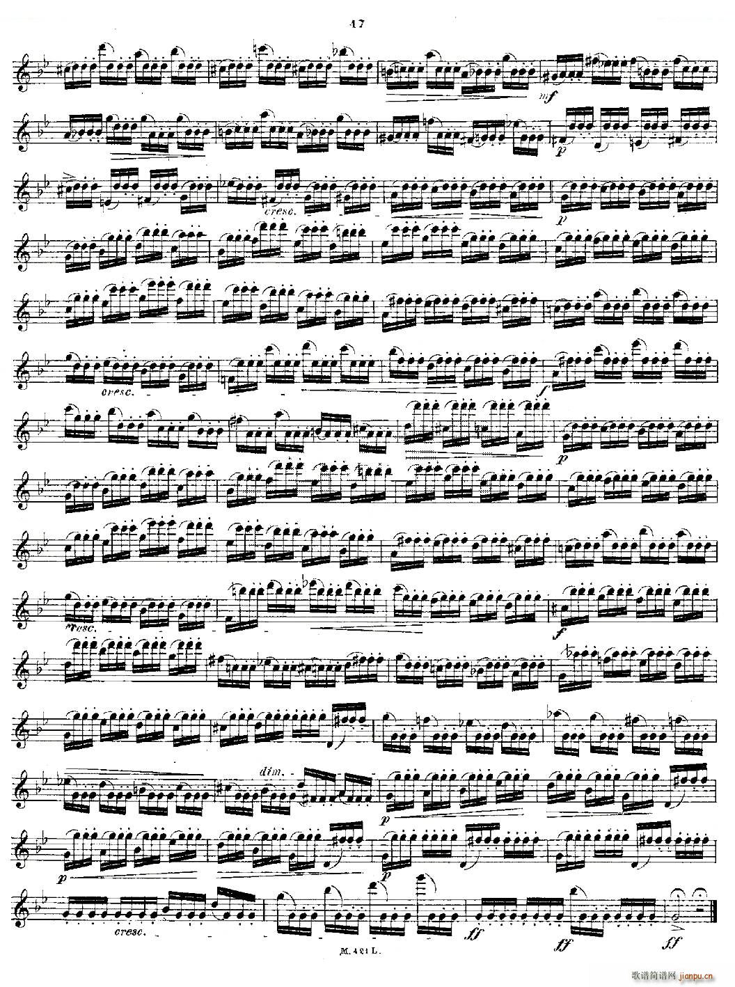 24首长笛练习曲 Op 15 之21 24 铜管(笛箫谱)5