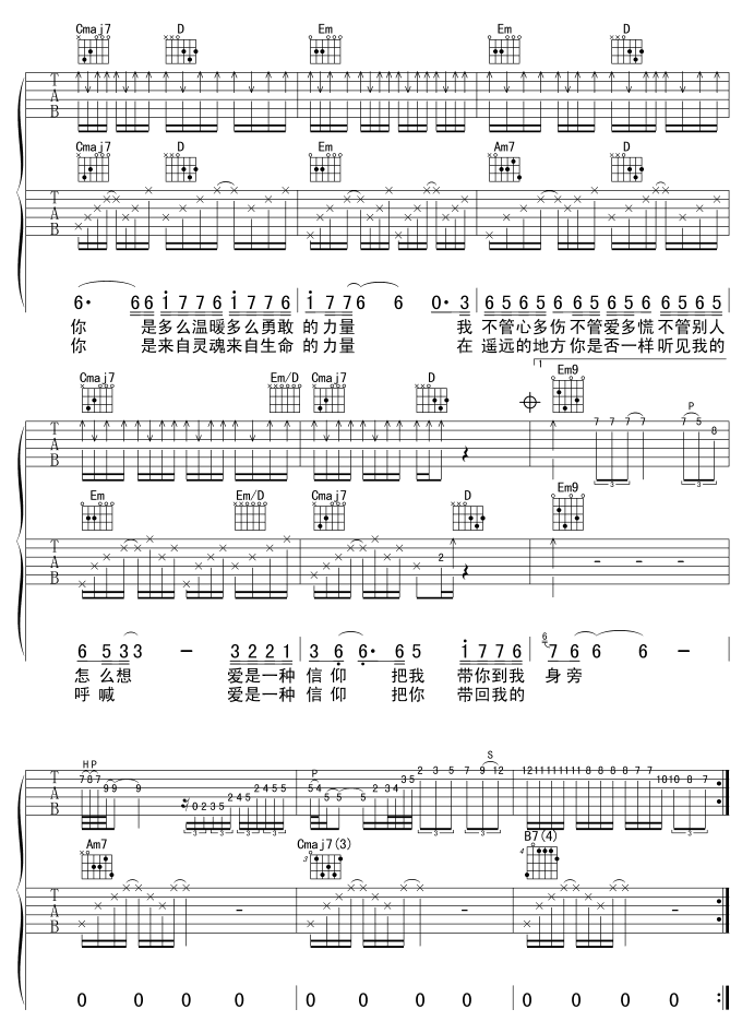 信仰吉他譜- 4