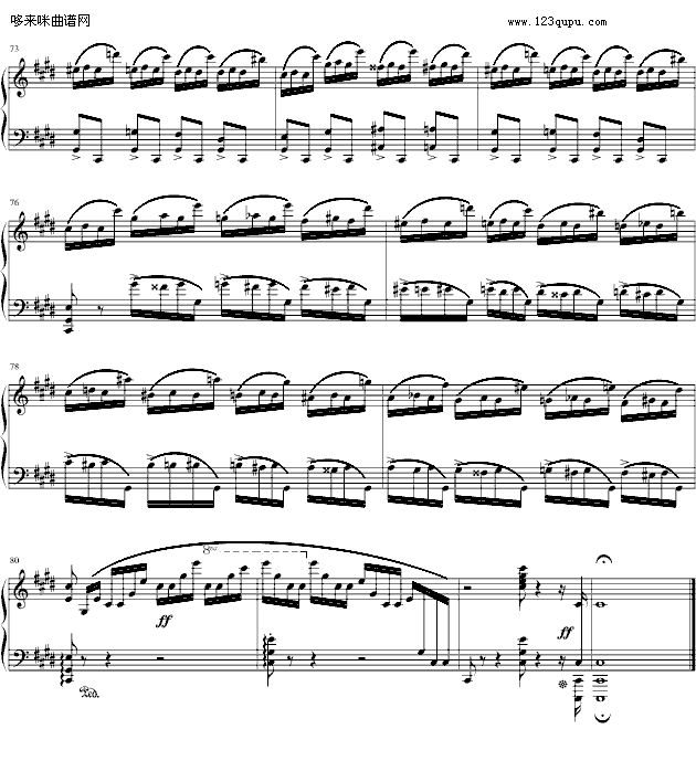 肖邦练习曲op10.4-肖邦(钢琴谱)7