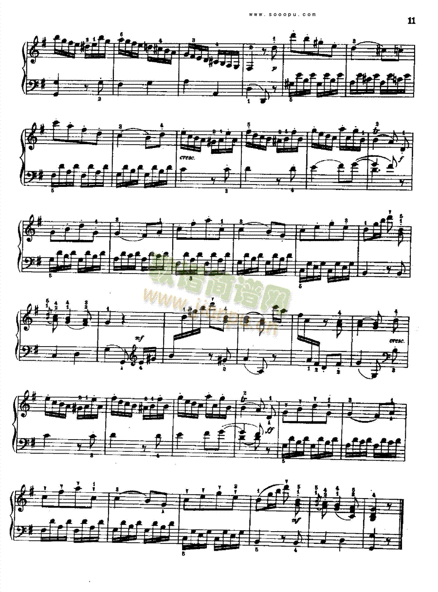 奏鸣曲一1776年出版键盘类钢琴(钢琴谱)9