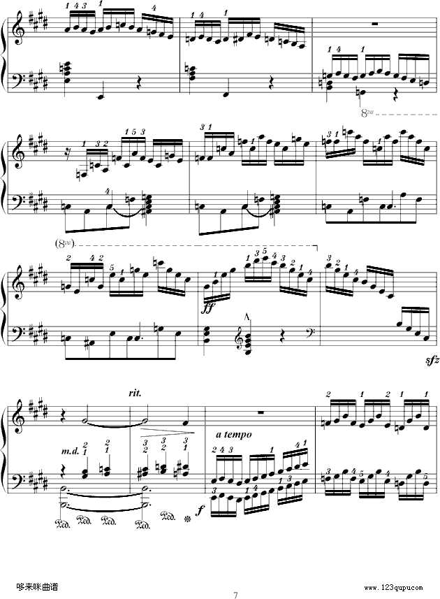 练习曲Op.72No.1-莫什科夫斯基(钢琴谱)7