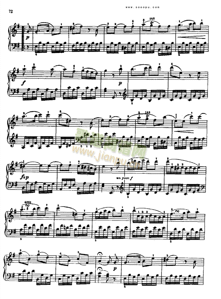 奏鸣曲八1778年出版键盘类钢琴(钢琴谱)9