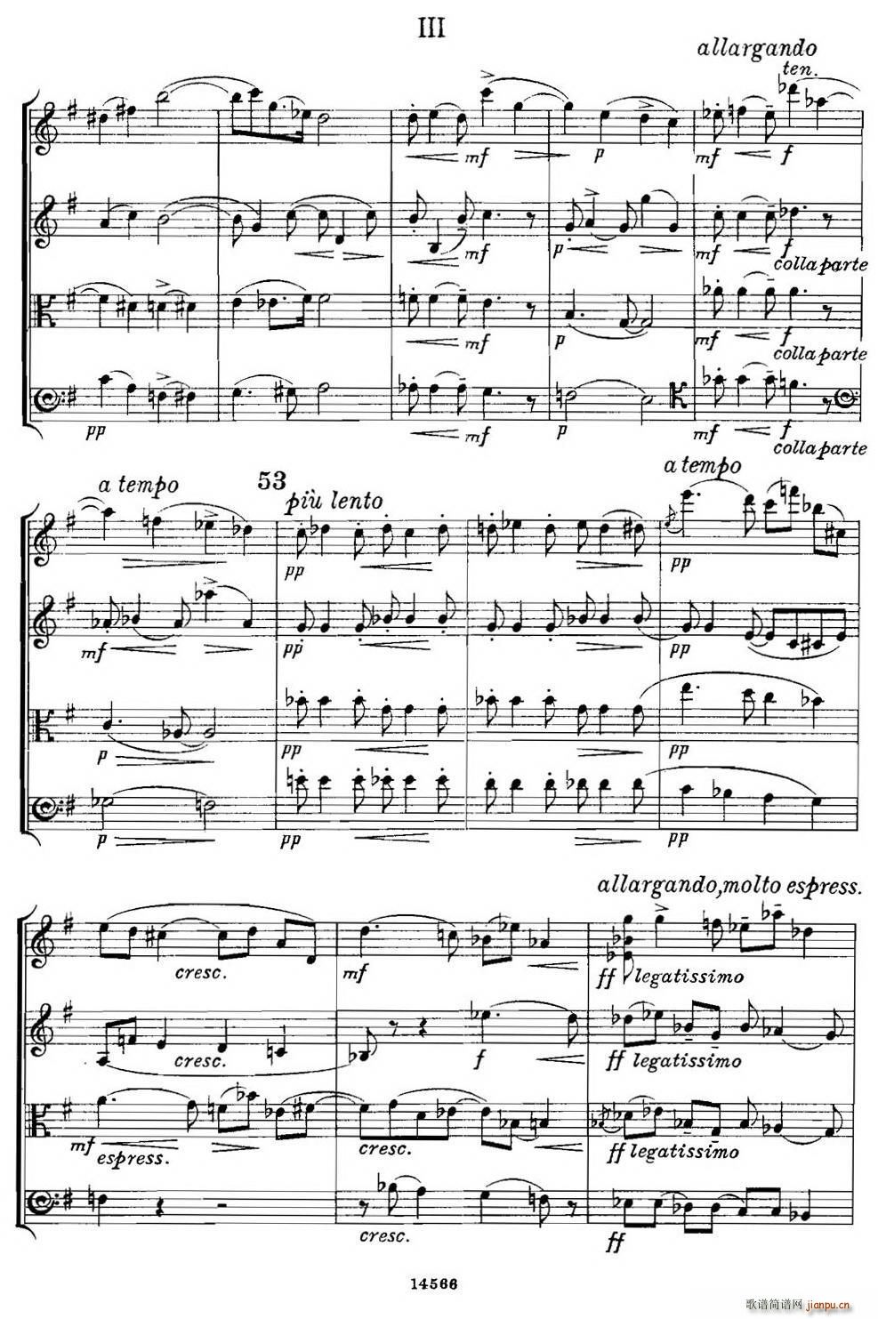 QUARTET Op 83 第三部分 弦乐四重奏(总谱)19