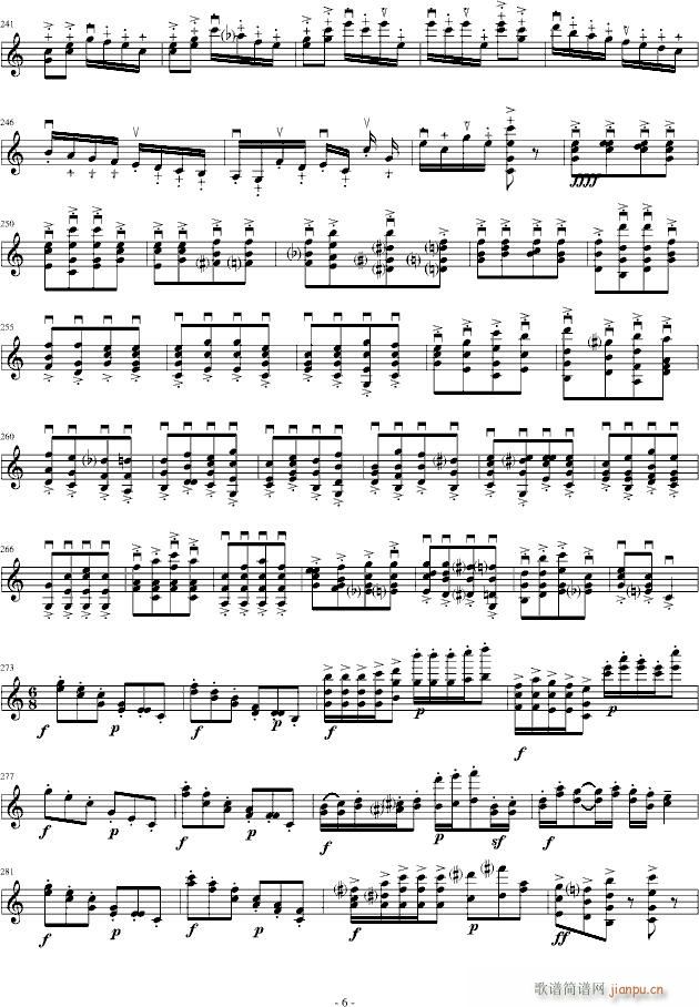 小提琴变奏曲(小提琴谱)6