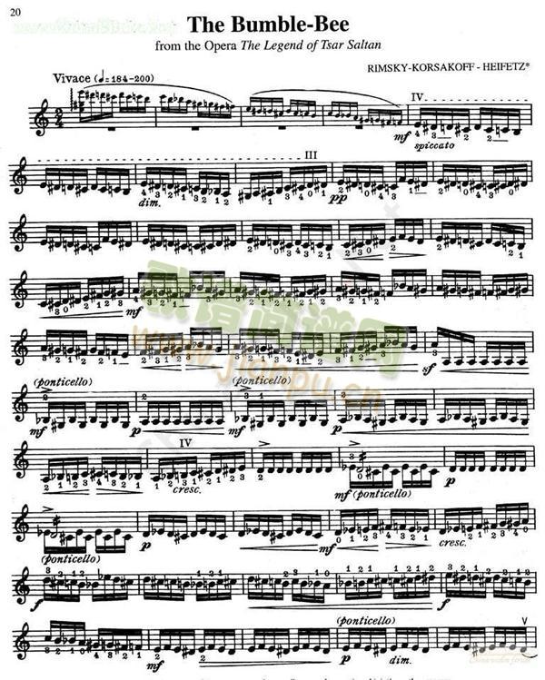 海菲茨-KORSAKOFFThe(小提琴谱)1