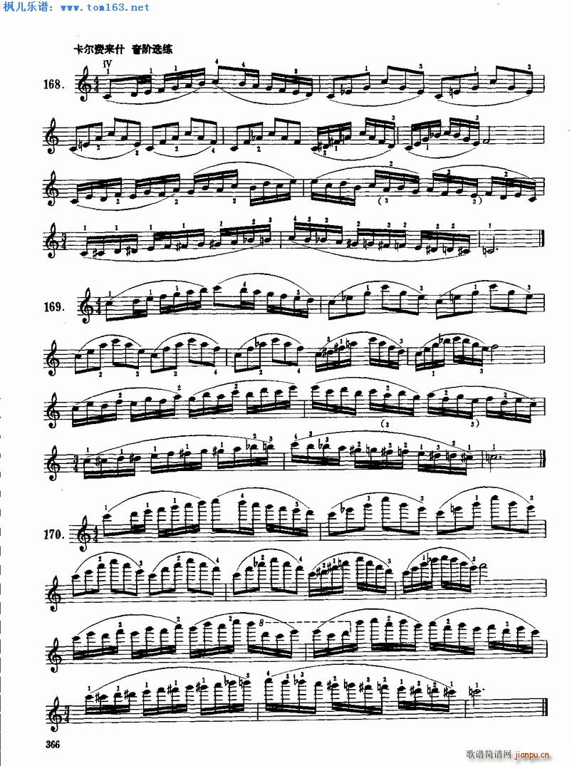 卡尔费来什音阶选练(小提琴谱)1