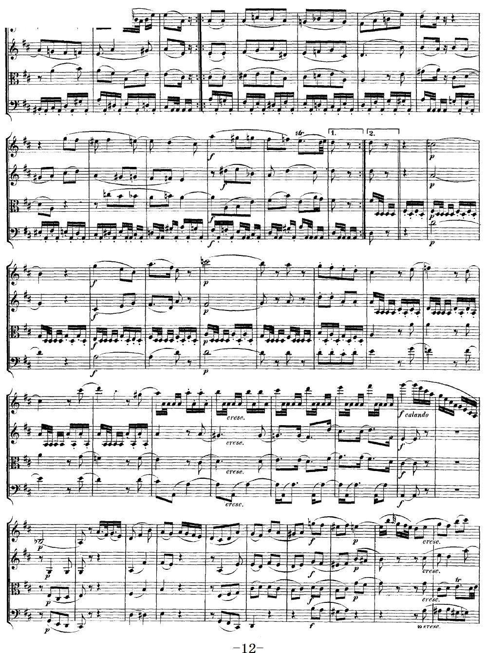Mozart Quartet No 18 in A Major K 464(总谱)12