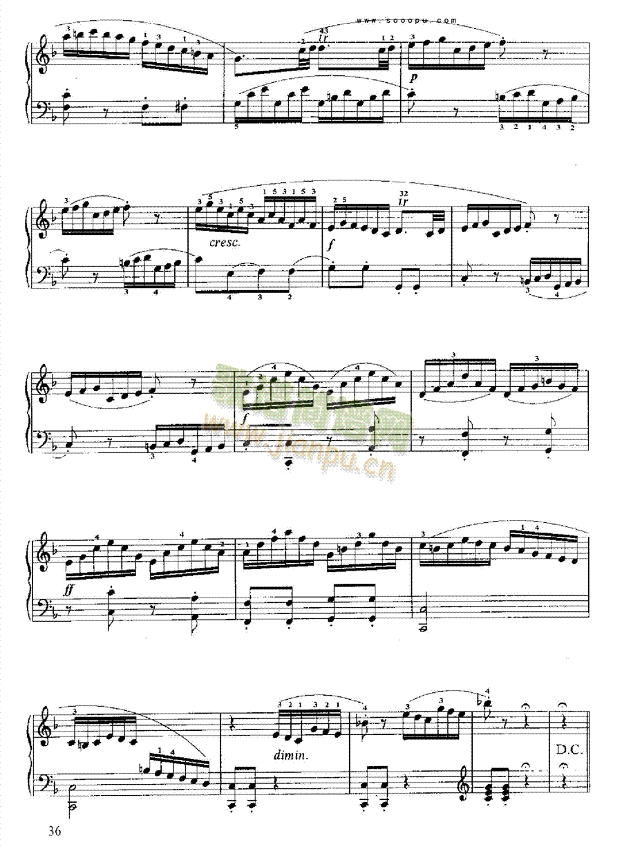 小奏鸣曲键盘类钢琴(钢琴谱)7
