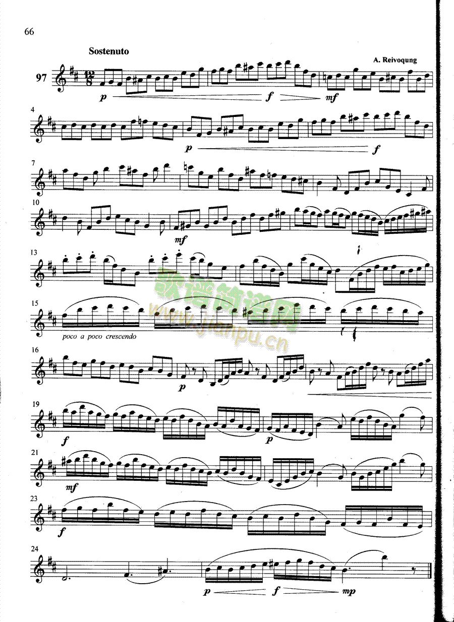 萨克斯管练习曲第100—066页(萨克斯谱)1