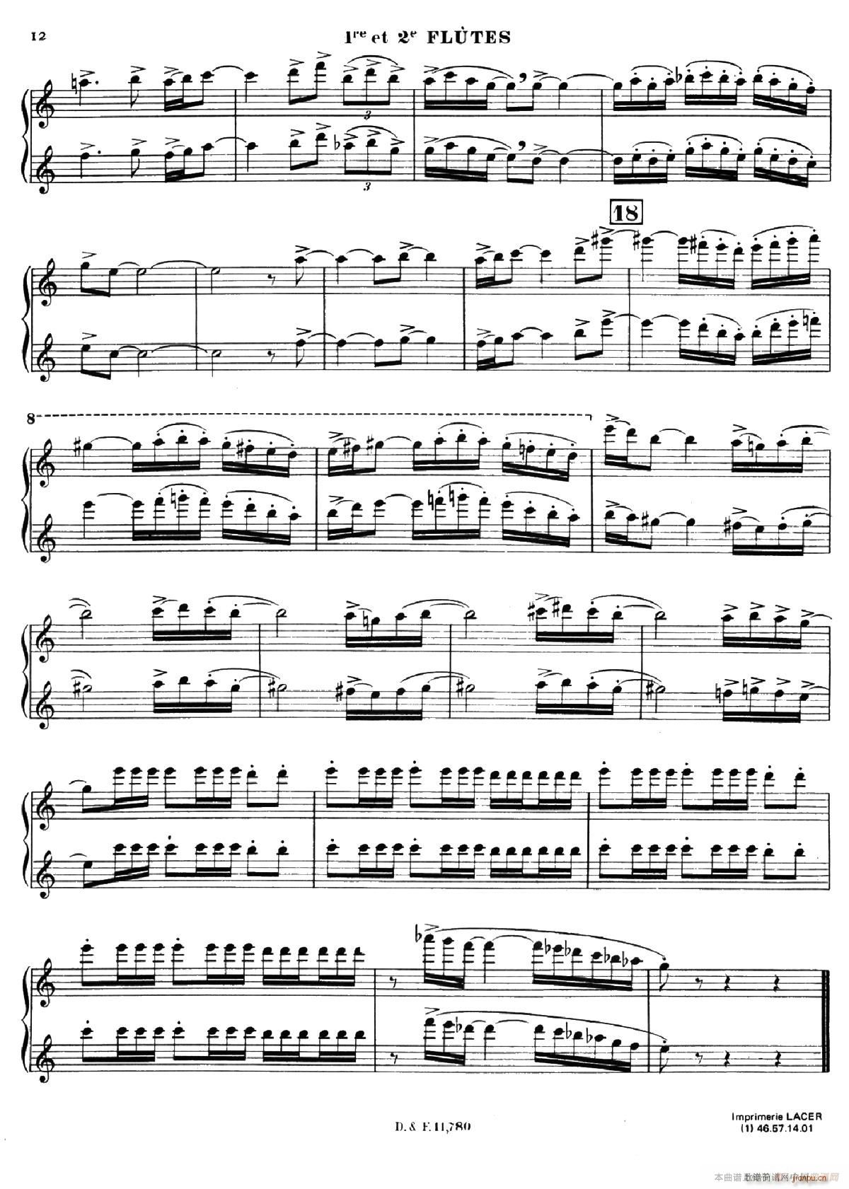 BOLERO 波莱罗 交响乐长笛(笛箫谱)12