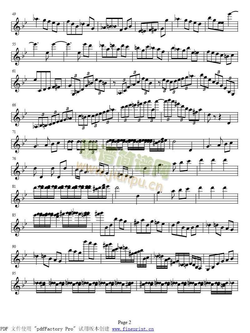 小提琴协奏曲　第二乐章1-8 2