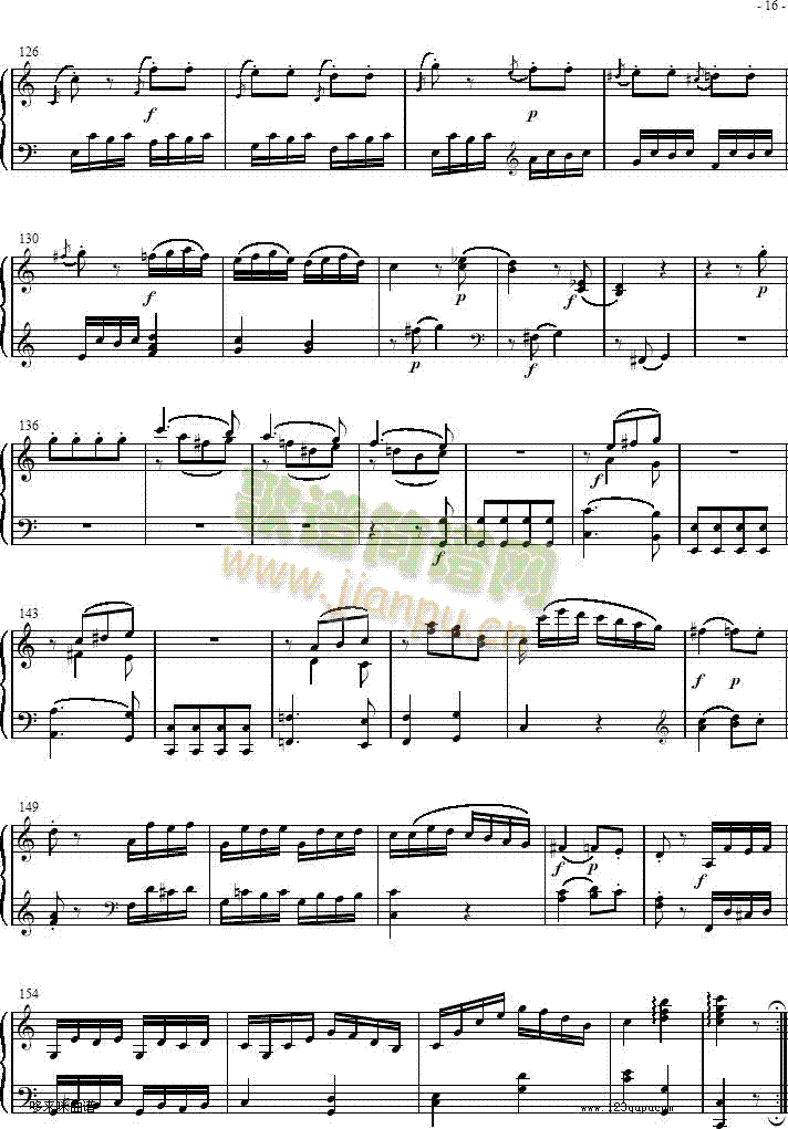 奏鸣曲SonatasK279Mvt.3-莫扎特(钢琴谱)5