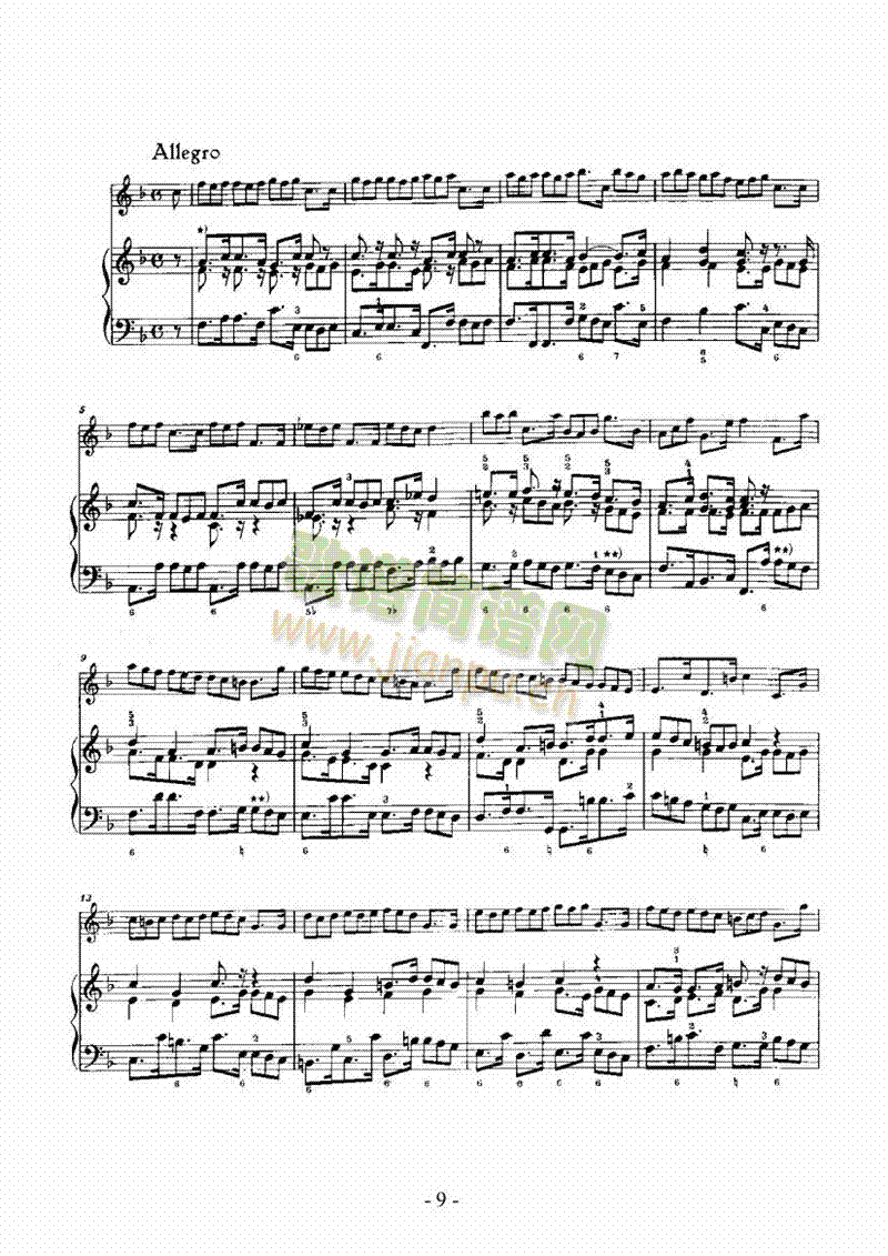 F大调奏鸣曲弦乐类小提琴(其他乐谱)9
