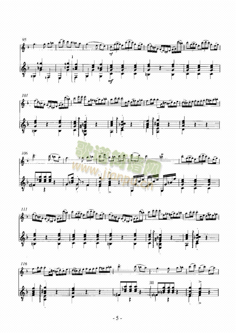 波拉卡舞曲管乐类长笛(其他乐谱)5