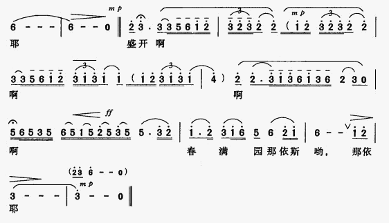 兴安岭的春天(六字歌谱)3