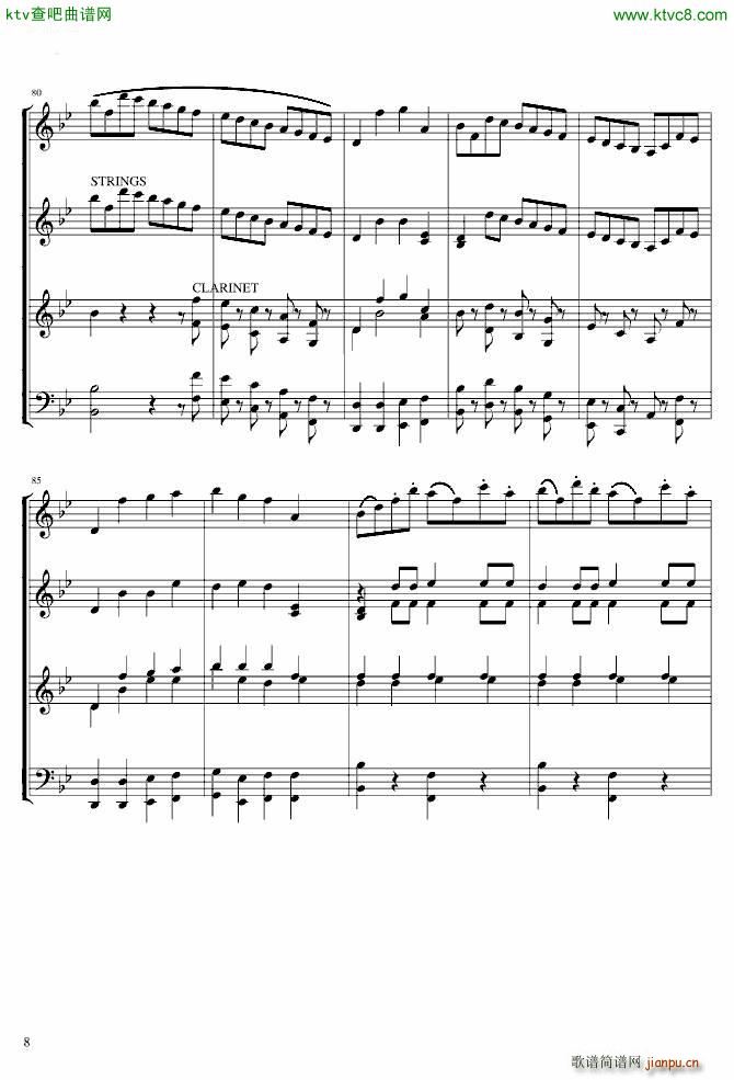 莫扎特g小调第40交响曲第一乐章 电子琴(总谱)8
