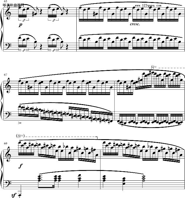 练习曲Op.25No.11-肖邦(钢琴谱)11