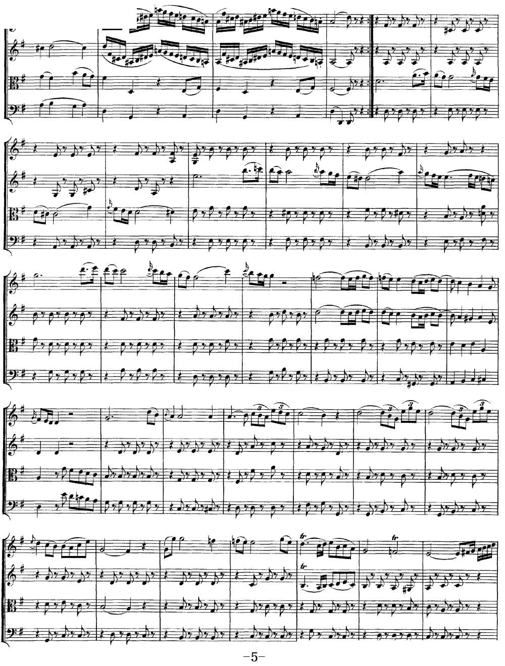 Mozart Quartet No 10 in C Major K 170(总谱)5