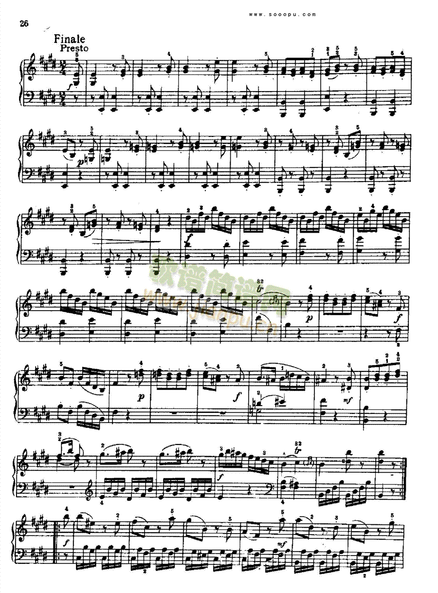 奏鸣曲三1767年出版键盘类钢琴(钢琴谱)5