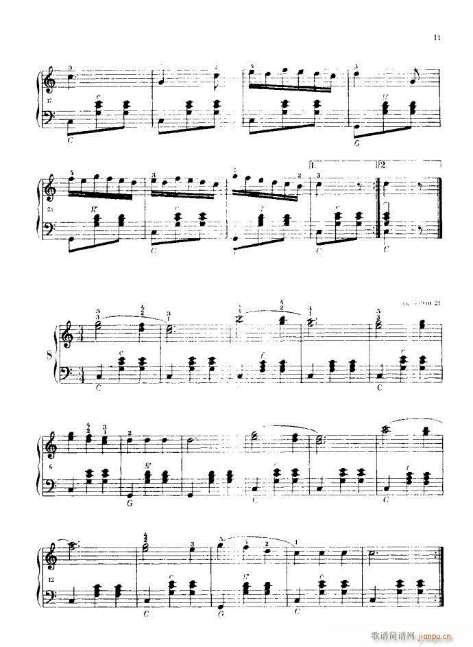 车尔尼手风琴练习曲集(手风琴谱)11