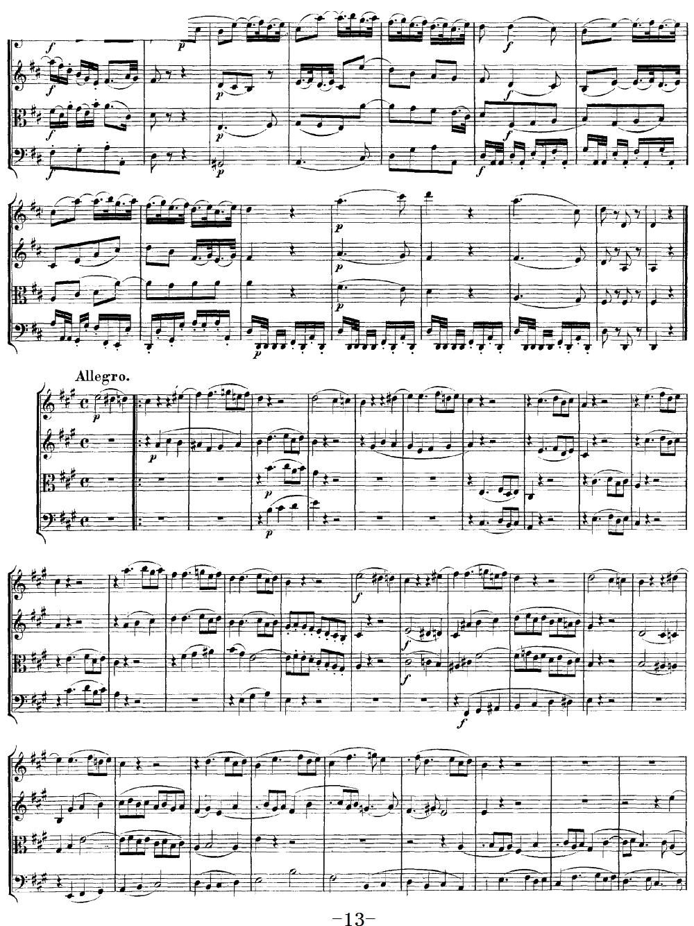 Mozart Quartet No 18 in A Major K 464(总谱)13