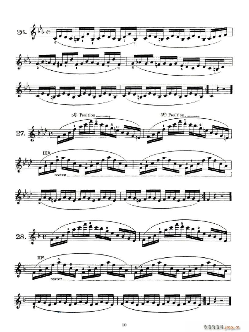 School of Mechanism,Op.74(小提琴谱)10