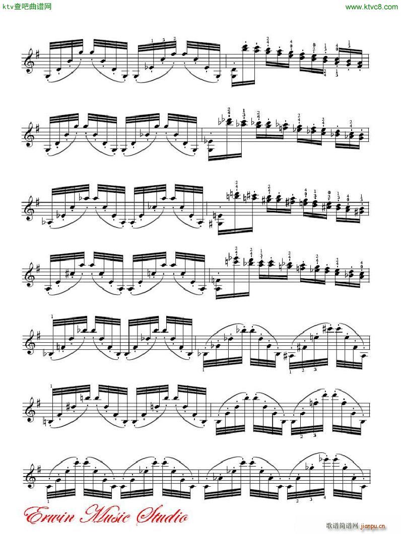 帕格尼尼 24首随想曲 作品 1 小提琴No 1(小提琴谱)3